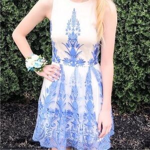 Altar'd State Cream Halter Sundress for Wedding Guest